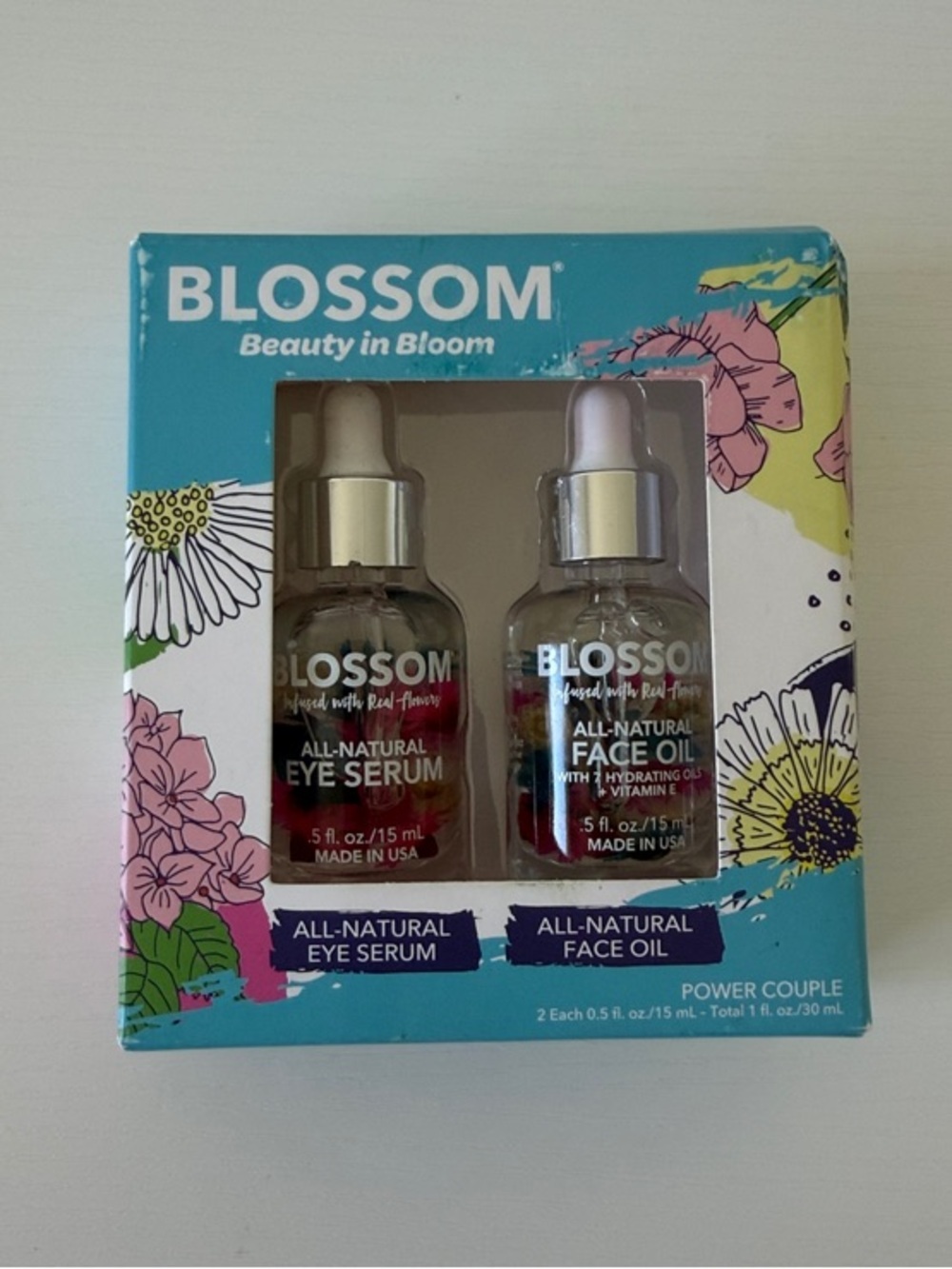 BLOSSOM Pink All-Natural Eye Serum & Face Oil Duo